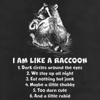 Funny I Am Like A Raccoon Adult Drive Performance Visor