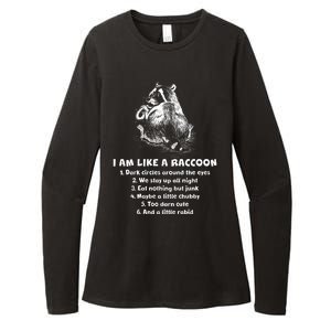 Funny I Am Like A Raccoon Womens CVC Long Sleeve Shirt