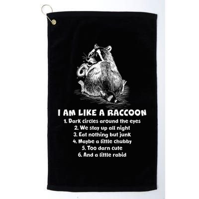 Funny I Am Like A Raccoon Golf Towel