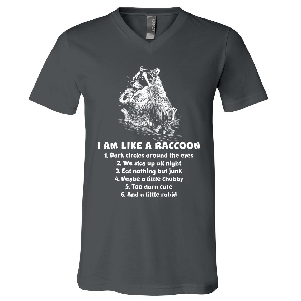 Funny I Am Like A Raccoon V-Neck T-Shirt