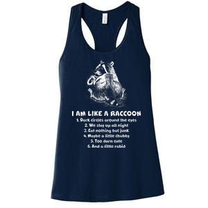 Funny I Am Like A Raccoon Women's Racerback Tank