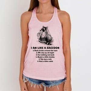 Funny I Am Like A Raccoon Women's Knotted Racerback Tank