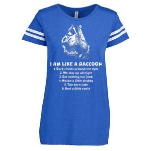 Funny I Am Like A Raccoon Enza Ladies Jersey Football T-Shirt