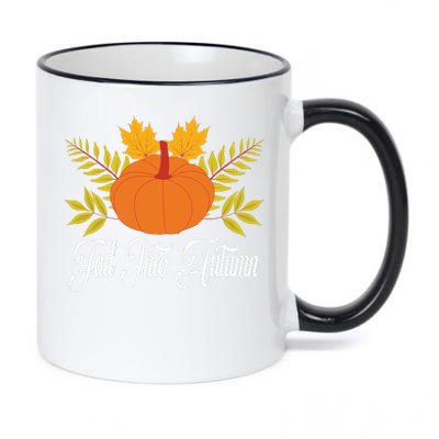 Fall Into Autumn 11oz Black Color Changing Mug