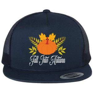 Fall Into Autumn Flat Bill Trucker Hat