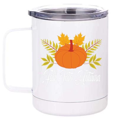 Fall Into Autumn 12 oz Stainless Steel Tumbler Cup