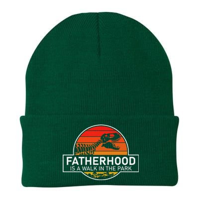 Fatherhood Is A Walk In The Park Funny Jokes Knit Cap Winter Beanie