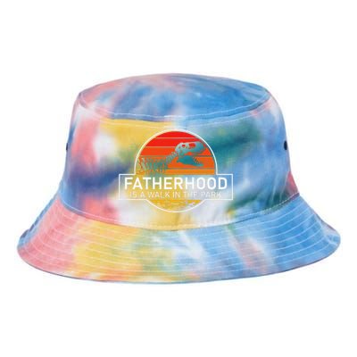 Fatherhood Is A Walk In The Park Funny Jokes Tie Dye Newport Bucket Hat