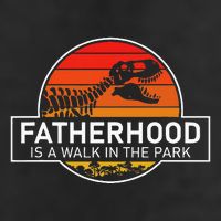 Fatherhood Is A Walk In The Park Funny Jokes 7 Panel Mesh Trucker Snapback Hat