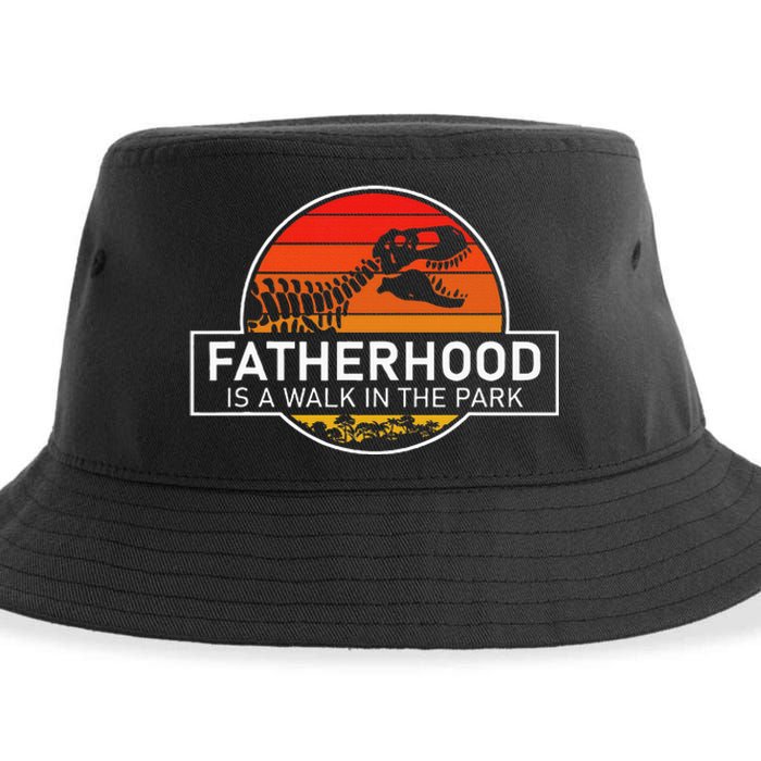 Fatherhood Is A Walk In The Park Funny Jokes Sustainable Bucket Hat