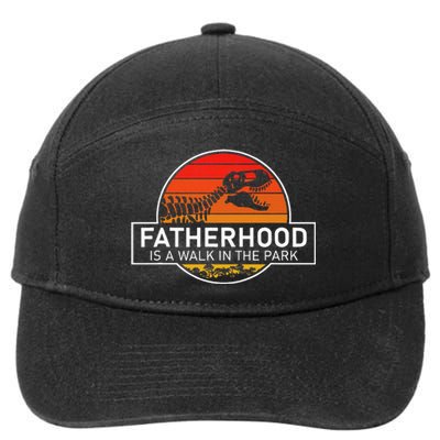 Fatherhood Is A Walk In The Park Funny Jokes 7-Panel Snapback Hat