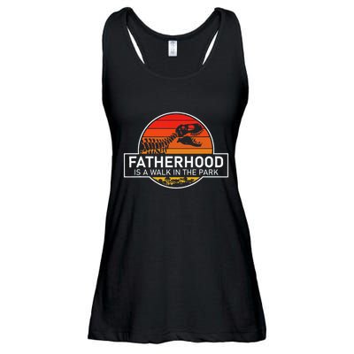 Fatherhood Is A Walk In The Park Funny Jokes Ladies Essential Flowy Tank