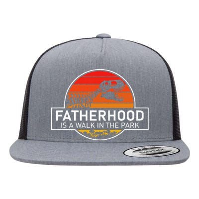 Fatherhood Is A Walk In The Park Funny Jokes Flat Bill Trucker Hat