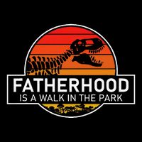 Fatherhood Is A Walk In The Park Funny Jokes Cropped Pullover Crew