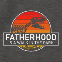 Fatherhood Is A Walk In The Park Funny Jokes Vector Backpack