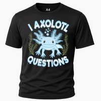 Funny I Axolotl Questions Cute Blue Axolotl Kawaii Cooling Performance Crew T-Shirt