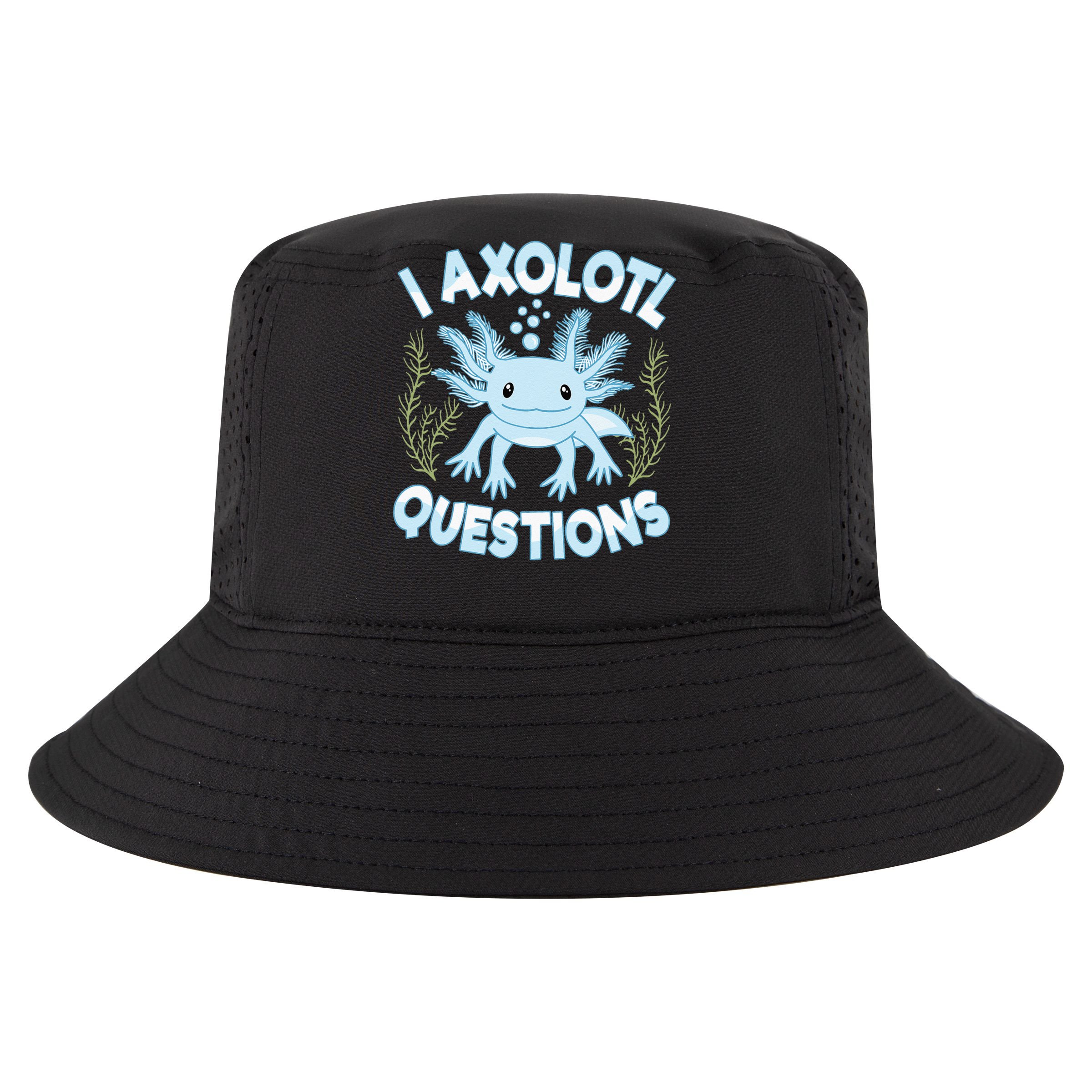 Funny I Axolotl Questions Cute Blue Axolotl Kawaii Apron