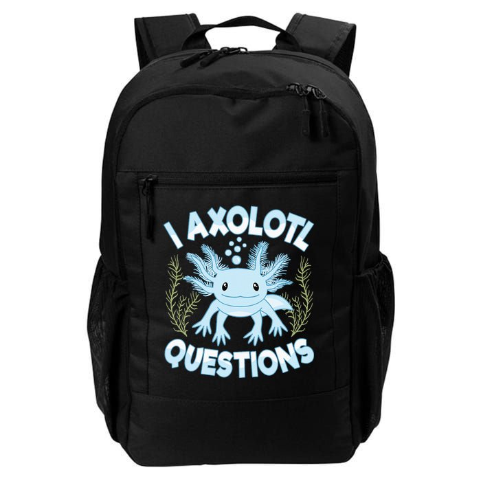 Funny I Axolotl Questions Cute Blue Axolotl Kawaii Backpack