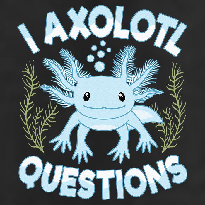 Funny I Axolotl Questions Cute Blue Axolotl Kawaii Golf Towel