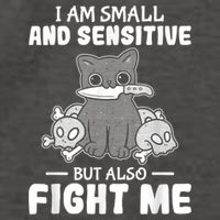 Funny I Am Small And Sensitive But Also Fight Me Cat Vector Backpack
