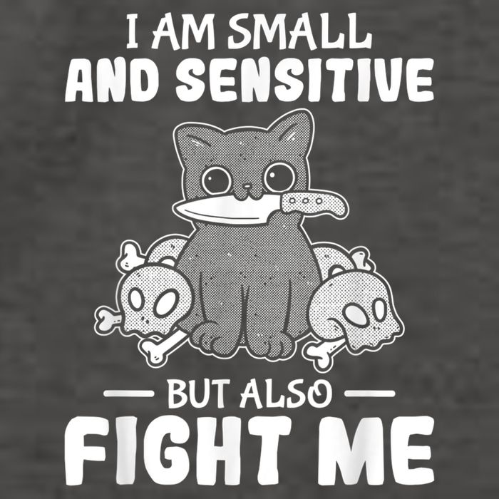 Funny I Am Small And Sensitive But Also Fight Me Cat Vector Backpack