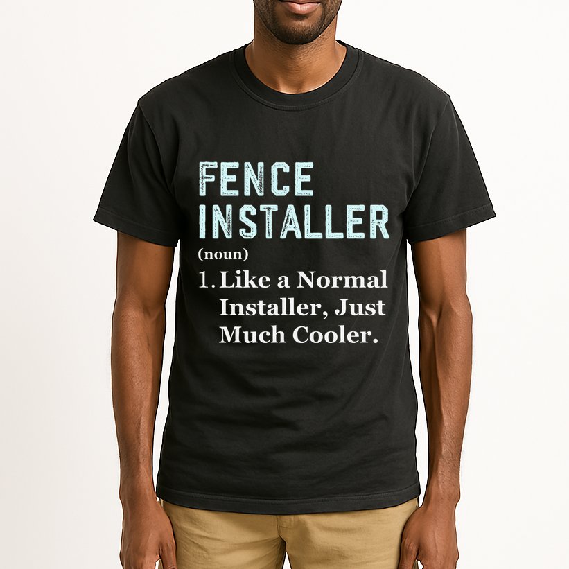 Fence Installer Application Day Funny Saying Fence Installer Tall T-Shirt