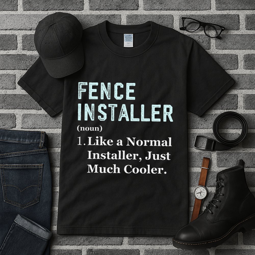 Fence Installer Application Day Funny Saying Fence Installer Tall T-Shirt