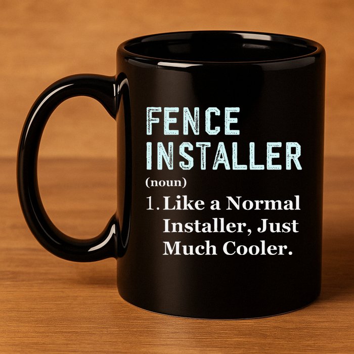 Fence Installer Application Day Funny Saying Fence Installer 11oz C Handle Ceramic Mug