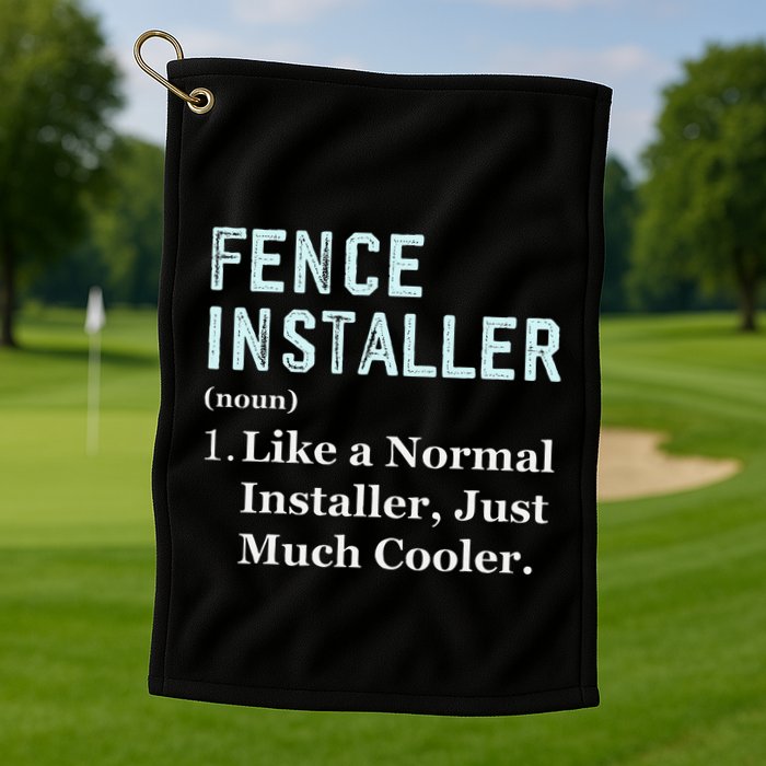 Fence Installer Application Day Funny Saying Fence Installer Golf Towel