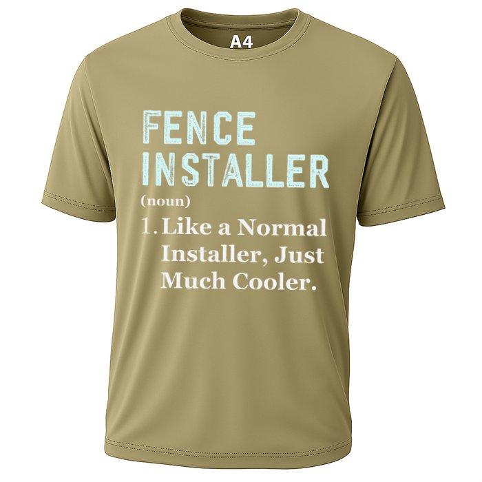 Fence Installer Application Day Funny Saying Fence Installer Cooling Performance Crew T-Shirt