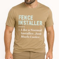 Fence Installer Application Day Funny Saying Fence Installer Cooling Performance Crew T-Shirt