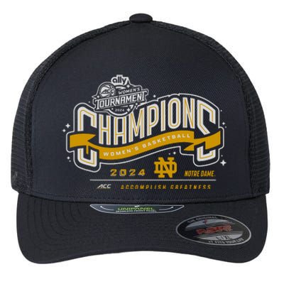 Fighting Irish Acc Champs 2024 Women Basketball Flexfit Unipanel Trucker Cap