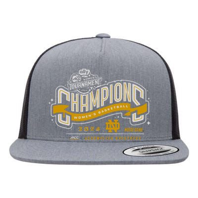 Fighting Irish Acc Champs 2024 Women Basketball Flat Bill Trucker Hat