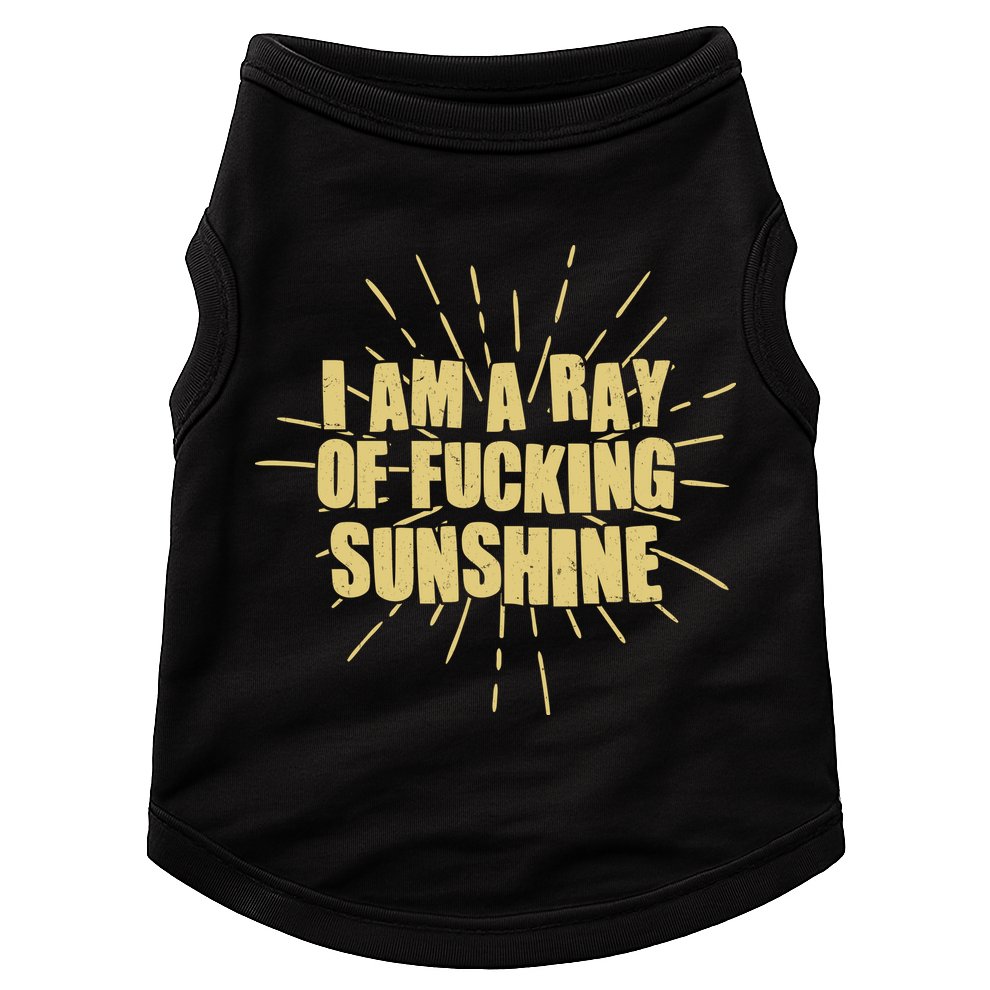 Funny I Am A Ray Of Fucking Sunshine Doggie Tank
