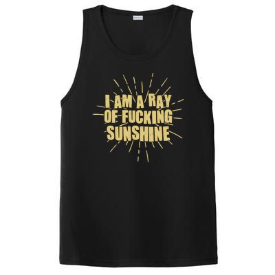 Funny I Am A Ray Of Fucking Sunshine PosiCharge Competitor Tank