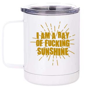 Funny I Am A Ray Of Fucking Sunshine 12 oz Stainless Steel Tumbler Cup