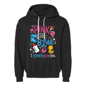 Funny I Already Love You Gender Reveal Garment-Dyed Fleece Hoodie