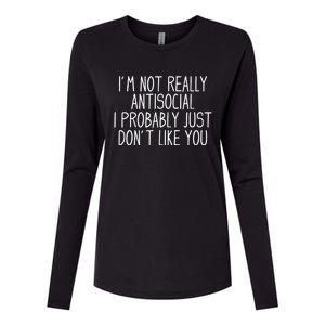 Funny Introvert Antisocial Womens Cotton Relaxed Long Sleeve T-Shirt