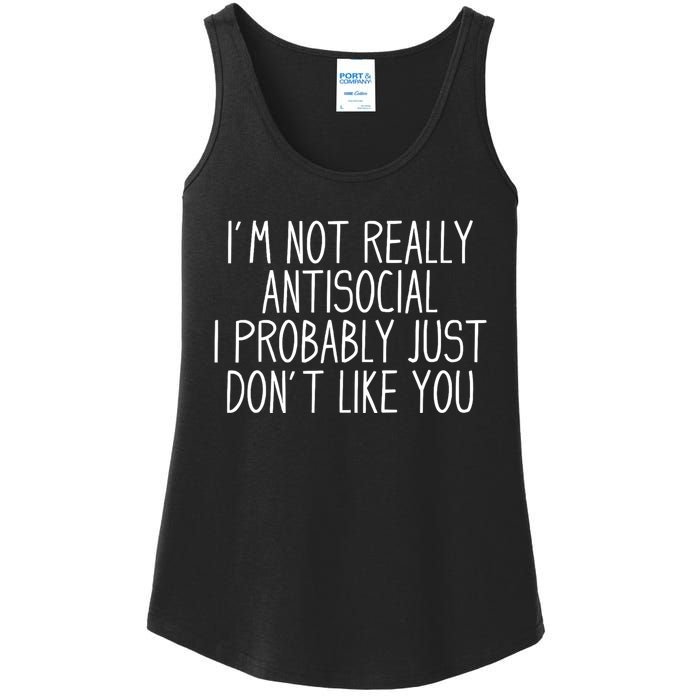 Funny Introvert Antisocial Ladies Essential Tank