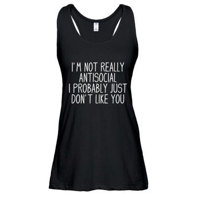 Funny Introvert Antisocial Ladies Essential Flowy Tank