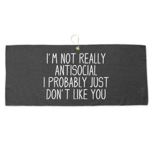 Funny Introvert Antisocial Large Microfiber Waffle Golf Towel