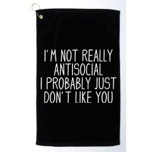 Funny Introvert Antisocial Platinum Collection Golf Towel