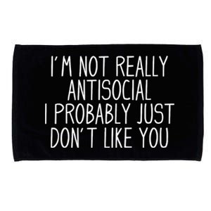 Funny Introvert Antisocial Microfiber Hand Towel