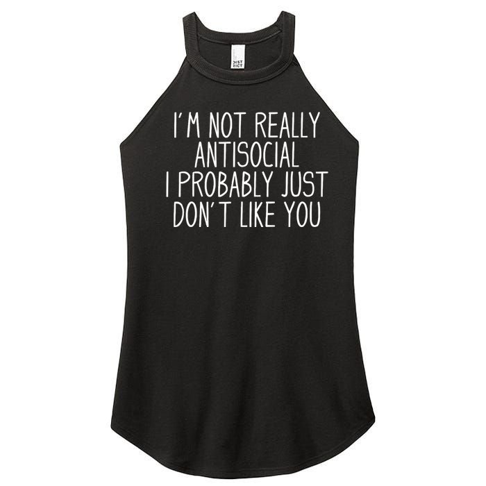 Funny Introvert Antisocial Women's Perfect Tri Rocker Tank