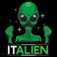 Funny Italian Alien Pun Italy Hand Gesture Tall T-Shirt