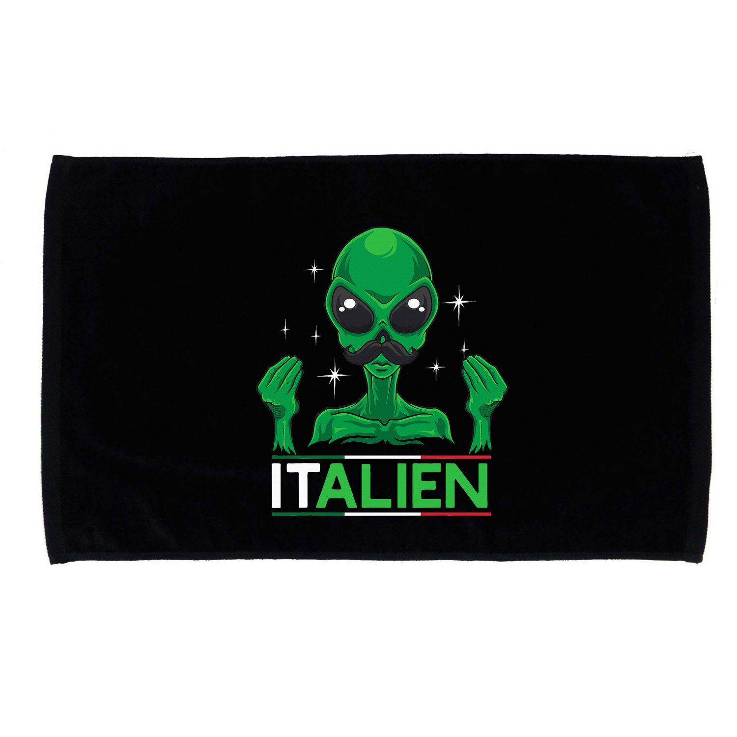 Funny Italian Alien Pun Italy Hand Gesture Microfiber Hand Towel