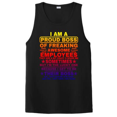 Funny I Am A Proud Boss Of Freaking Awesome Employees Boss Gift PosiCharge Competitor Tank