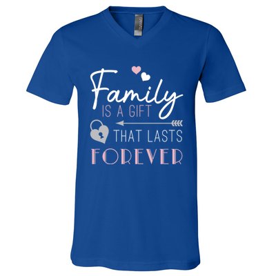 Family Is A Design That Lasts Forever Gift Mother Mum Gift V-Neck T-Shirt