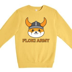 Floki Inu Army Crypto Currency Vikings Crypto Premium Crewneck Sweatshirt