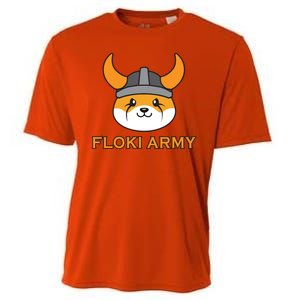 Floki Inu Army Crypto Currency Vikings Crypto Cooling Performance Crew T-Shirt